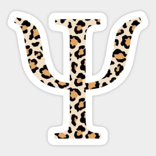 Psi Cheetah Letter Sticker